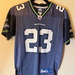 Marcus Trufont #23 Seattle Seahawks Blue Graphic Jersey Size Youth M